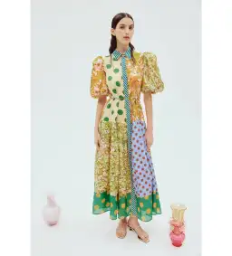 Alemais Finn Shirtdress Multi Size 6 for rent on The Volte - image 1