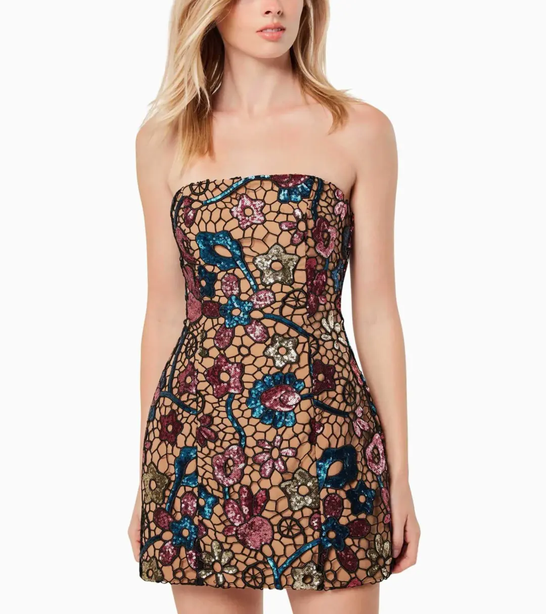 Elliatt Sweetness Dress Sequin Lace Size S/Au 8 for rent on The Volte - main image