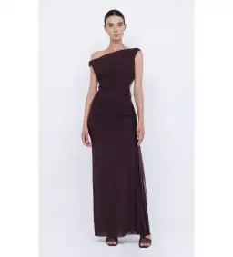 Bec & Bridge Kailani Asym Maxi Dress Chocolate Size 10 for rent on The Volte - image 3