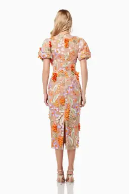 Elliatt Remix 3D Floral Midi Dress Multi Size L / AU 12 for rent on The Volte - image 3