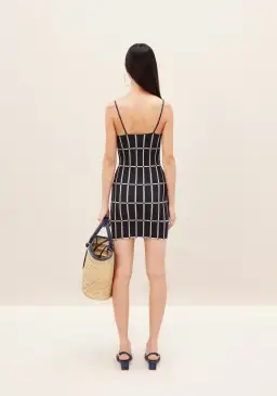 Jacquemus La Robe Maille Malha Dress Navy Size 8 for rent on The Volte - image 2