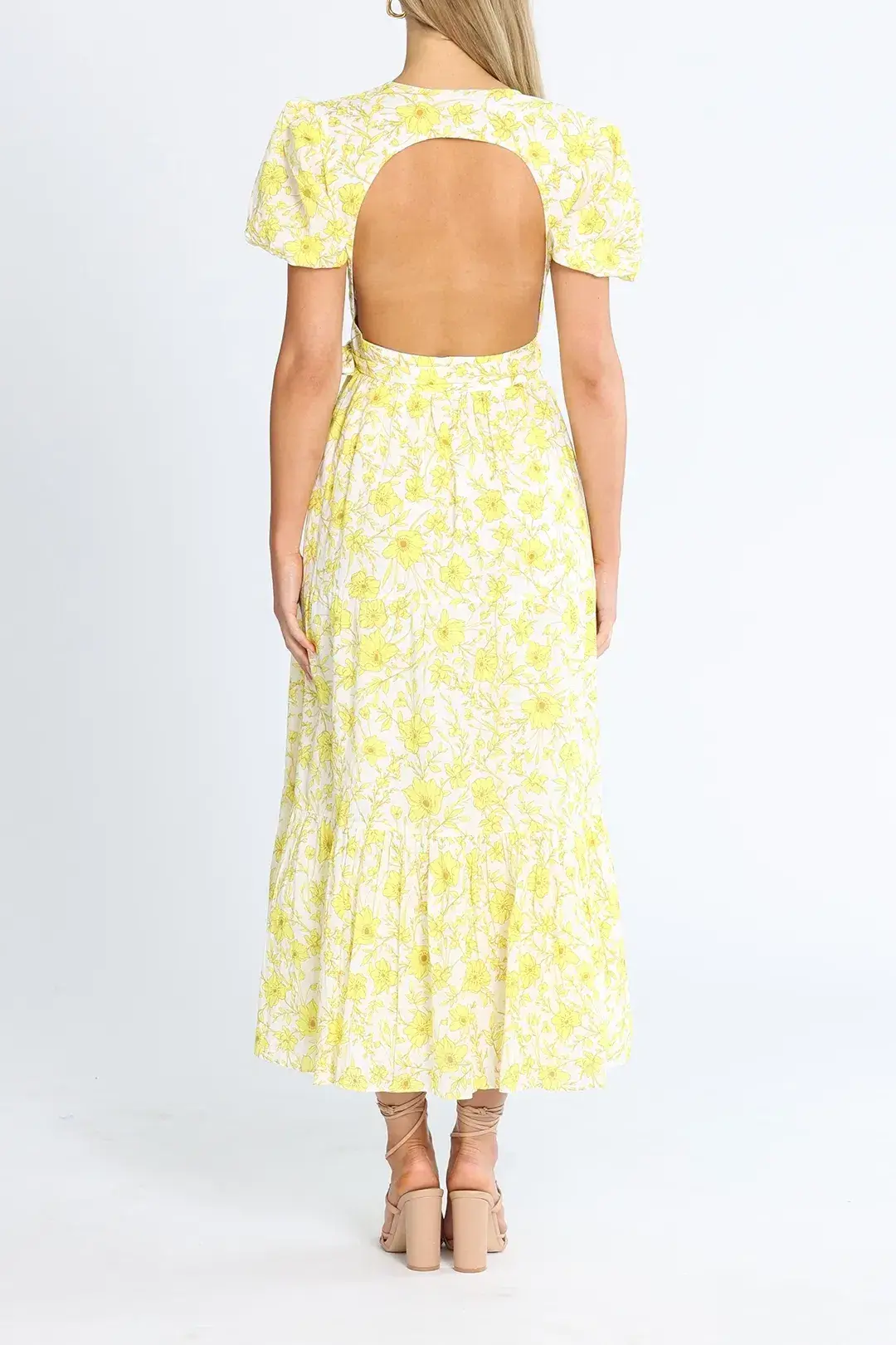 Talulah Jasmine Midi Dress in Yellow Size 8 - Image 3