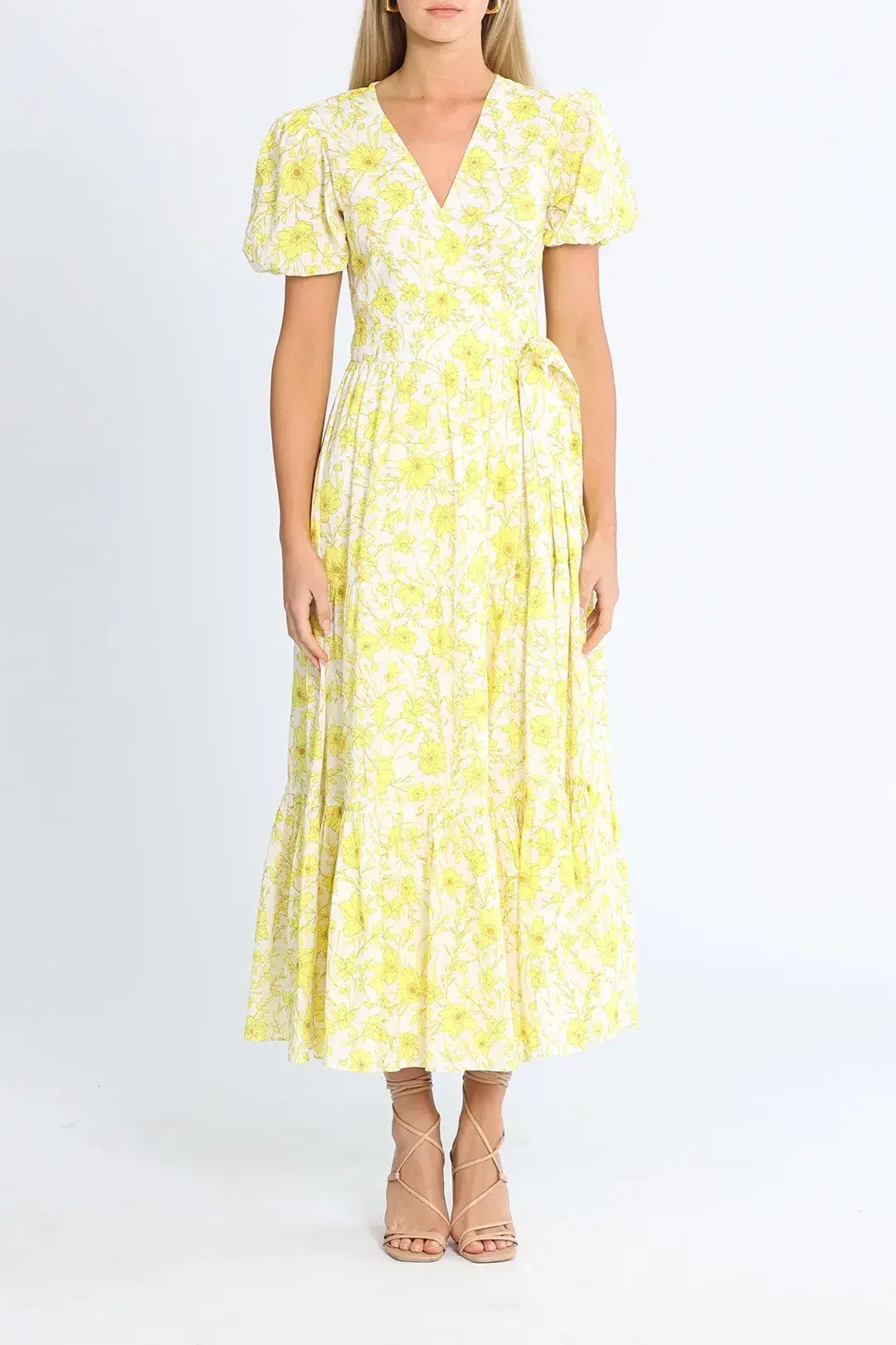 Talulah Jasmine Midi Dress in Yellow Size 8 - Image 1