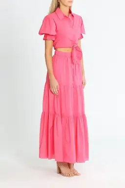 Talulah Rosa Shirt and Maxi Skirt Set Pink Size 14 for rent on The Volte - image 2