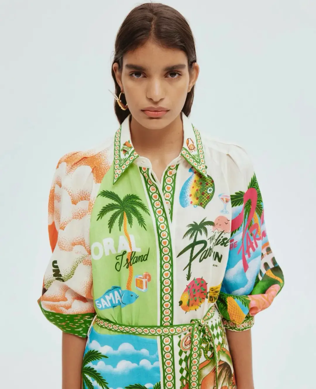 Alemais Paradiso Mini Dress Multi Print Size 16 for rent on The Volte - main image