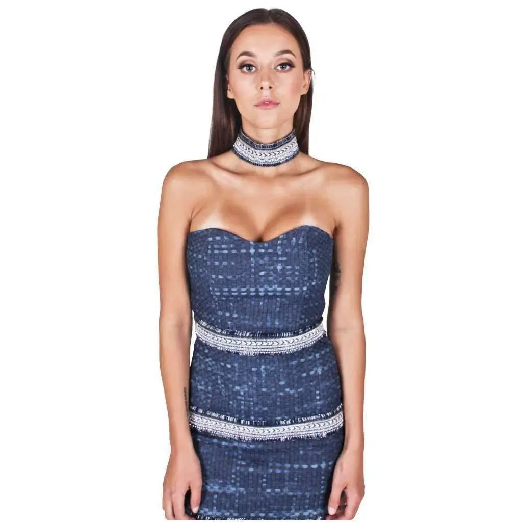 Eliya the Label Marina Dress Blue Size Size 6 for rent on The Volte - main image