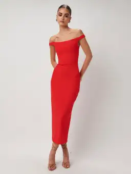 Effie Kats Amaya Midi Dress Cherry Red Size XS / AU 6 for rent on The Volte - image 1