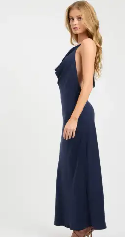 Kookaï Koko Halter Maxi Dress Ink Blue Size 10 for rent on The Volte - image 4