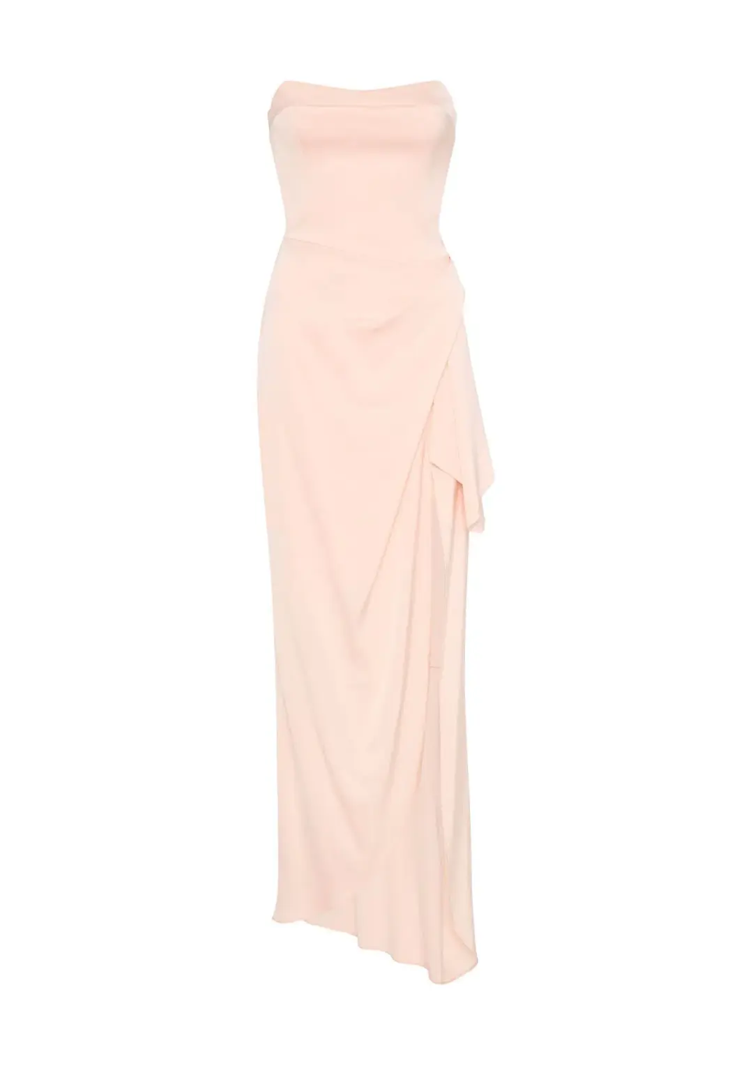 Manning Cartell Asymmetrical Games Strapless Gown Rosewater Pink Size 4 for rent on The Volte - main image