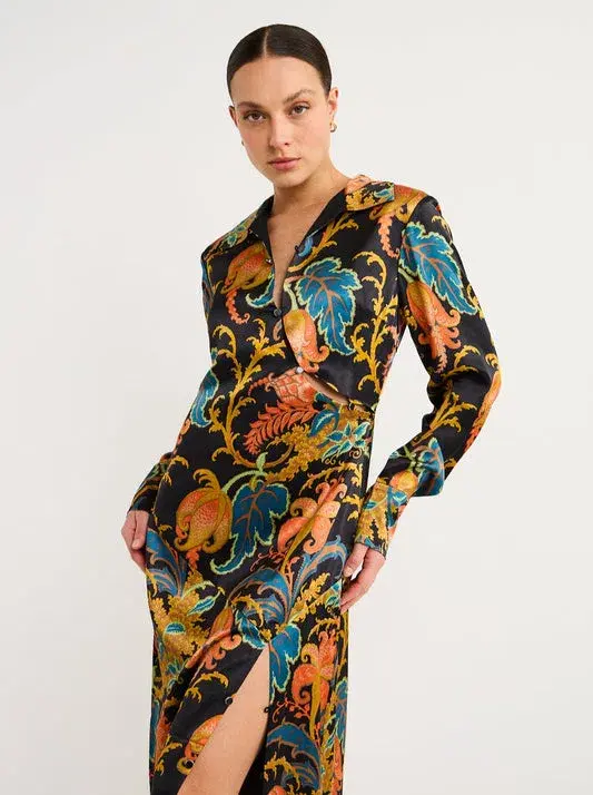 Sir the Label Artiste Buttoned Shirt Dress Deschamps Print Size 12 for rent on The Volte - main image