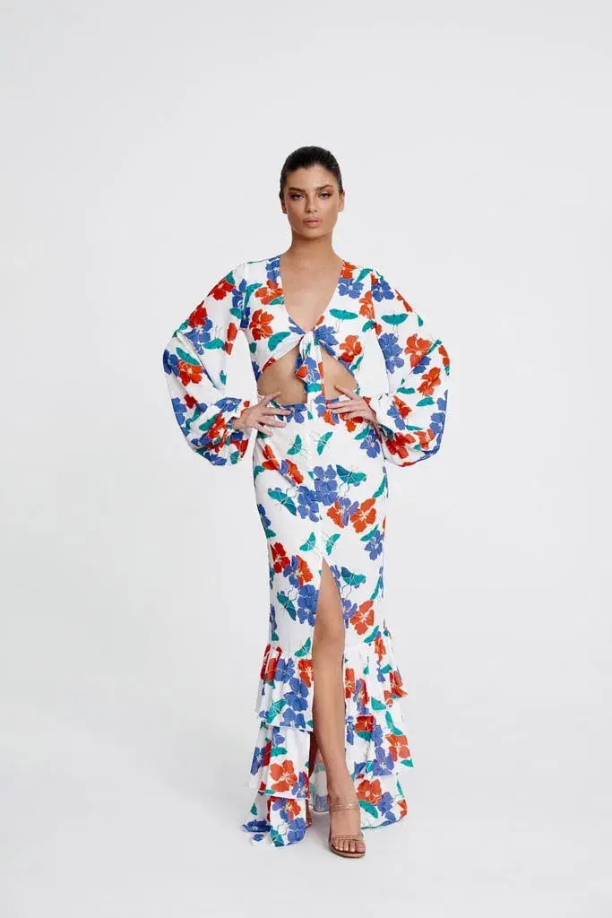 Derma Department Catalina Maxi Dress Floral Size 10 for rent on The Volte - main image