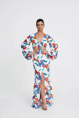 Derma Department Catalina Maxi Dress Floral Size 10 for rent on The Volte - image 1