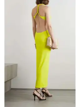 Dion Lee V Neck Rope Dress Yellow Size AU 6 for rent on The Volte - image 2