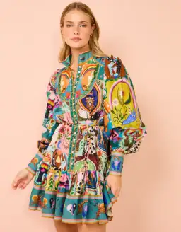 Alemais Evergreen Mini Dress in Multi Size AU 8 for rent on The Volte - image 3
