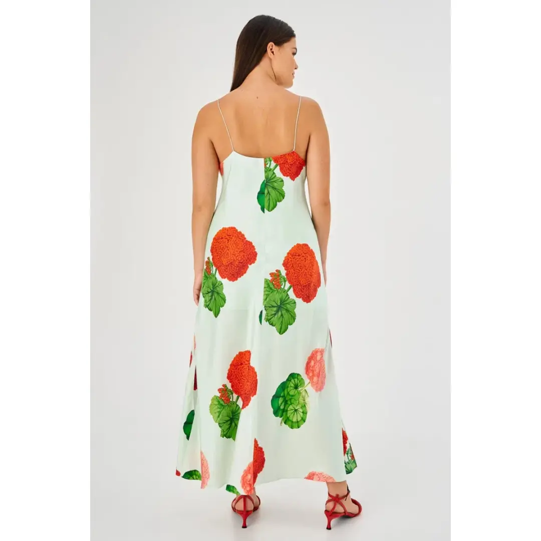 Oroton Posie Garden Print Slip Dress Floral Size AU 16 for rent on The Volte - main image