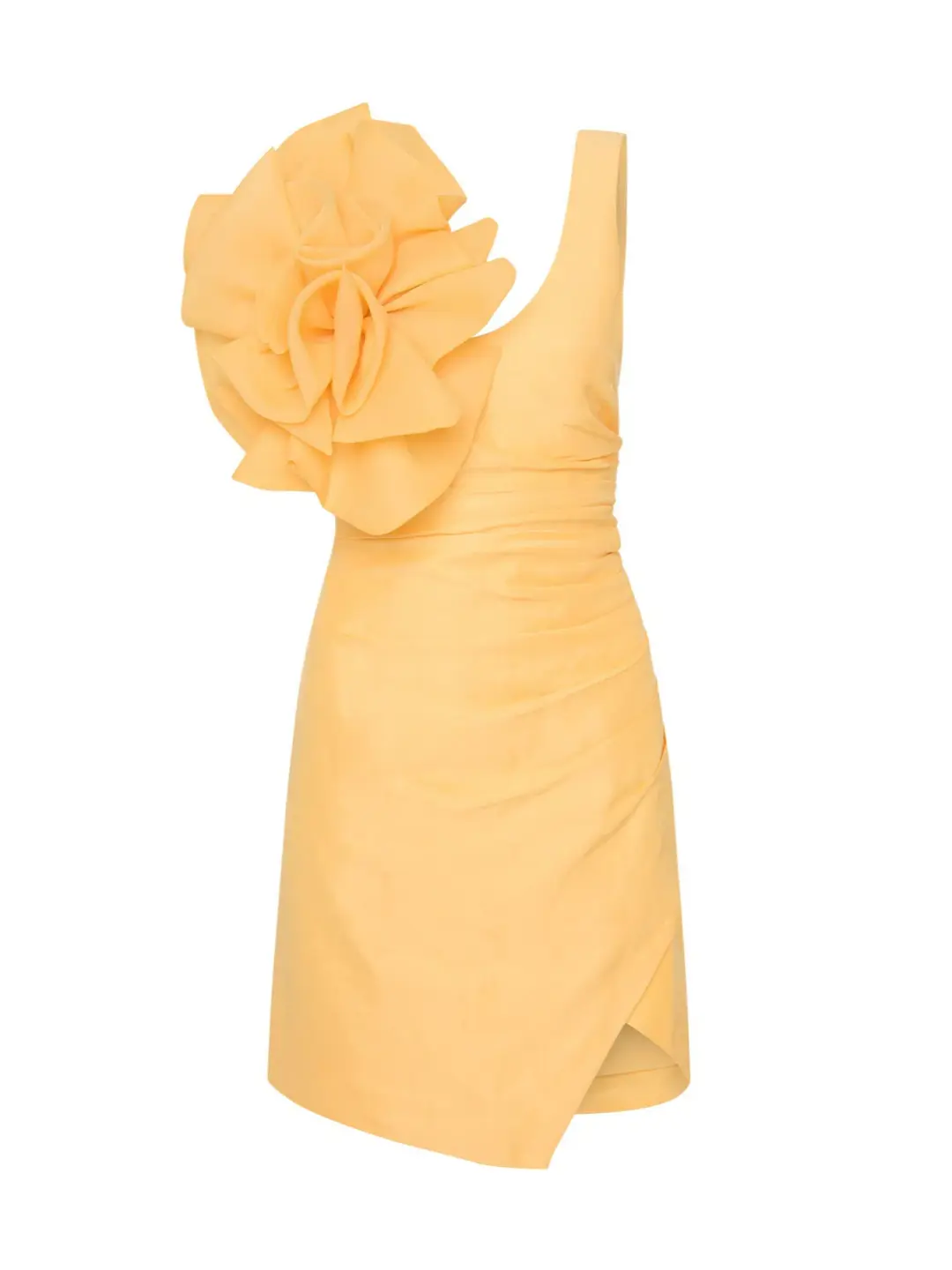 Aje Energy Mini Dress Marigold Yellow Size AU 4 for rent on The Volte - main image