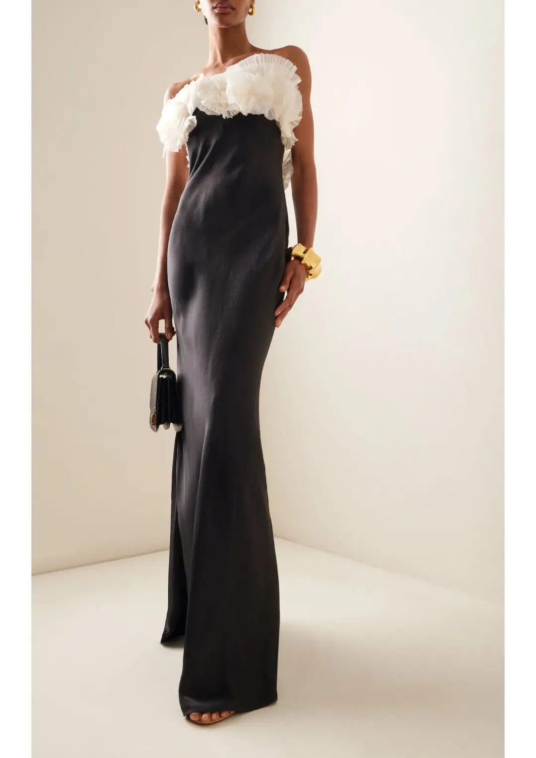 Rachel Gilbert Eyelar Gown Black/White Size 2 / AU 10 for rent on The Volte - main image
