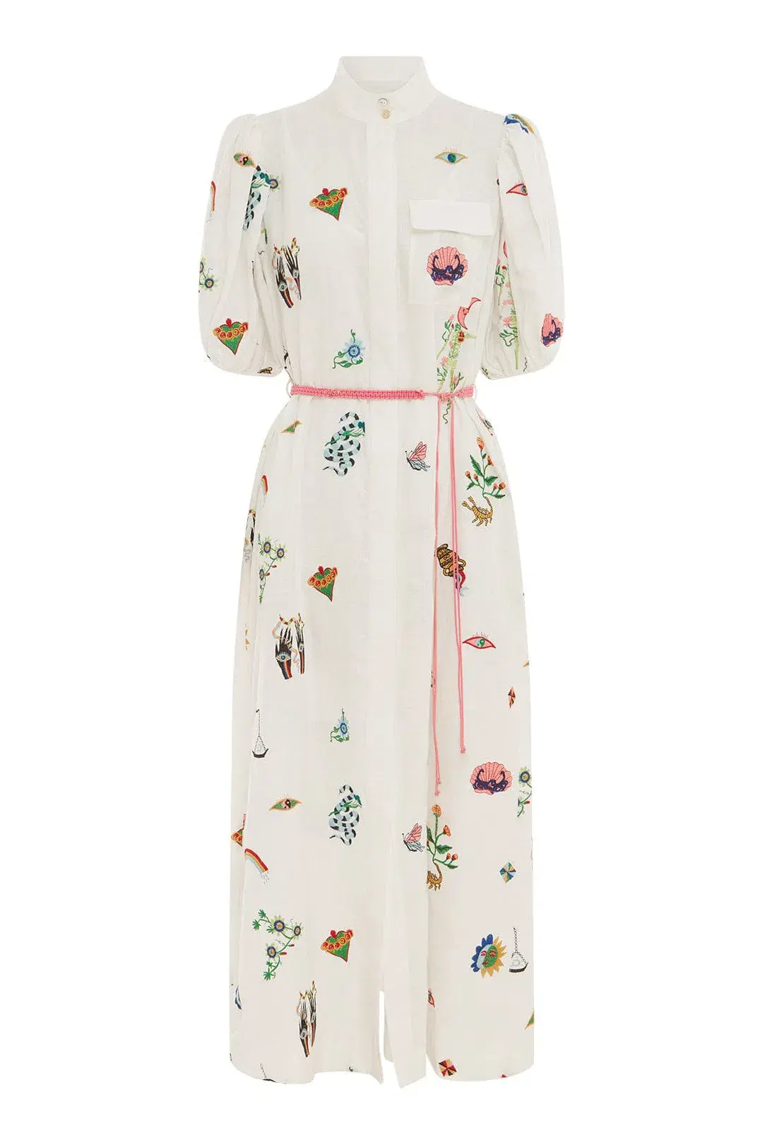 Alemais Atticus Embroidered Shirtdress Print Size 14 - Image 5