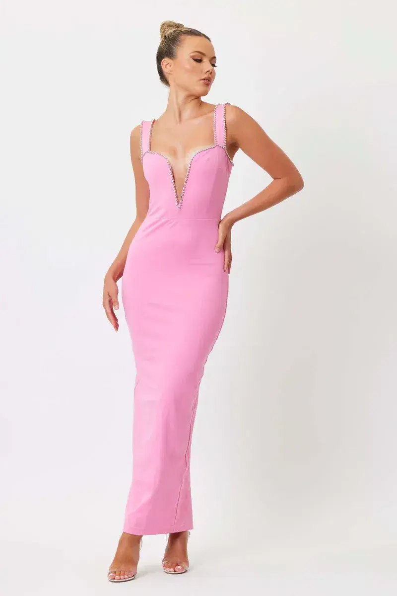 Bianca and Bridgett Scarlett Maxi Dress Pink Size 8 for rent on The Volte - main image