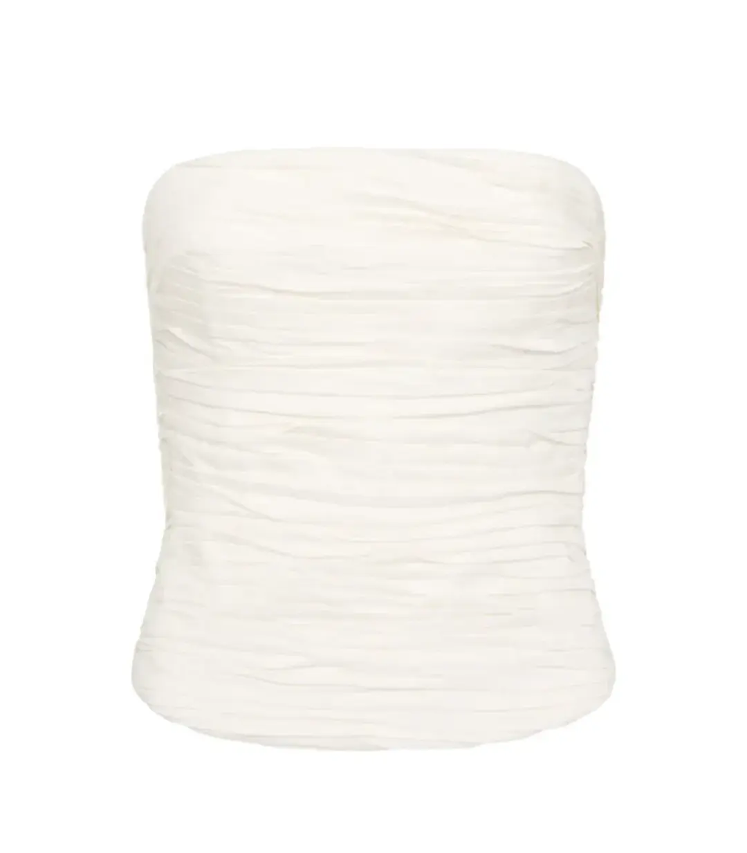 Aje Sunbeam Ruched Bustier and Cosmos Tiered Maxi Skirt Set Ivory Size 6 for rent on The Volte - main image