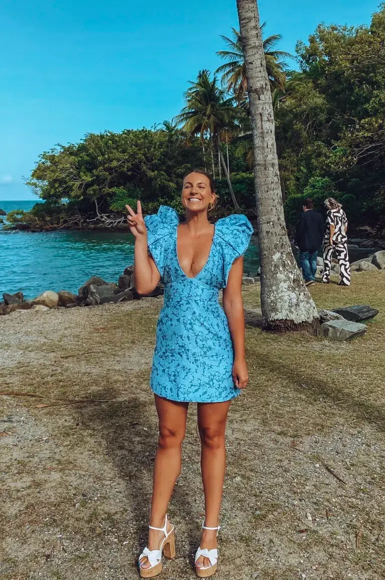 Acler Denare Short Dress Blue Size 8 for rent on The Volte - main image