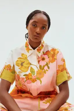 Alemais Silas Linen Shirt and Pants Set Multi Floral Size 8 for rent on The Volte - image 2