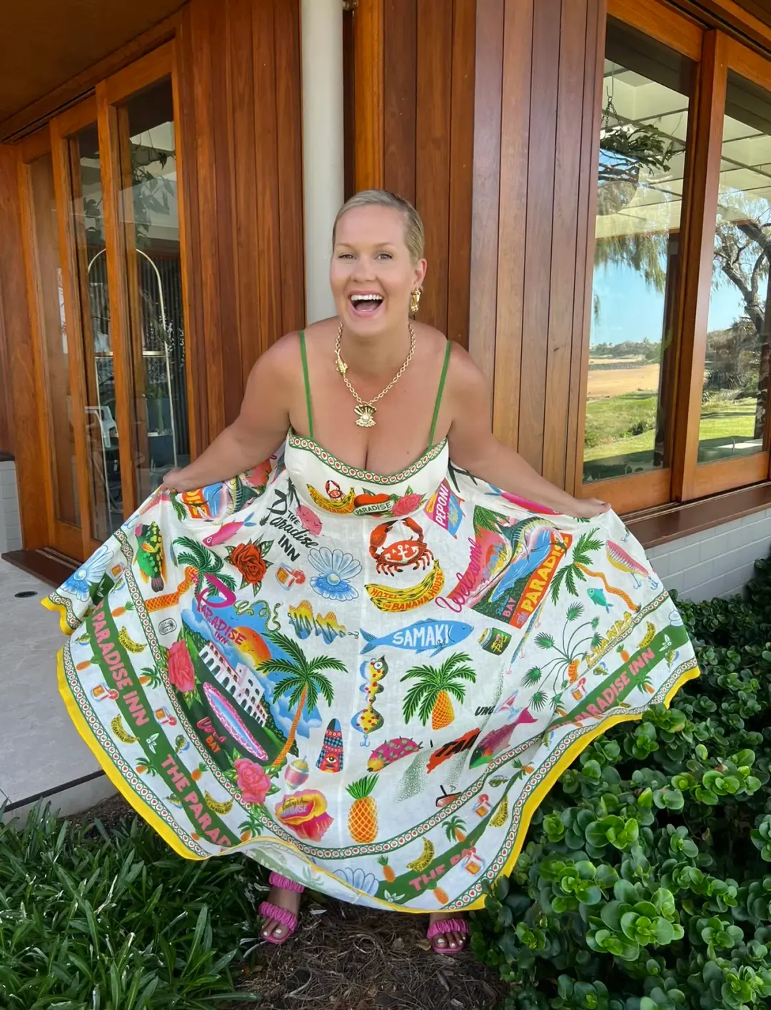 Alemais Paradiso Sundress in Multi Size AU 16 for rent on The Volte - main image