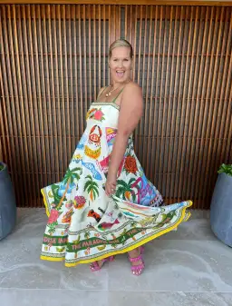 Alemais Paradiso Sundress in Multi Size AU 16 for rent on The Volte - image 3