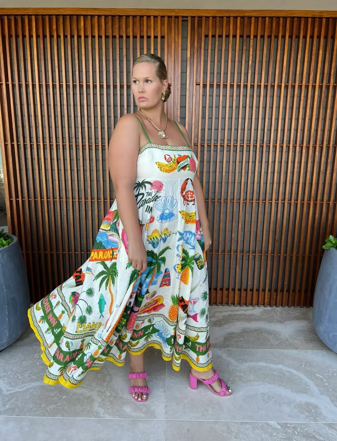 Alemais Paradiso Sundress in Multi Size AU 16 for rent on The Volte - main image