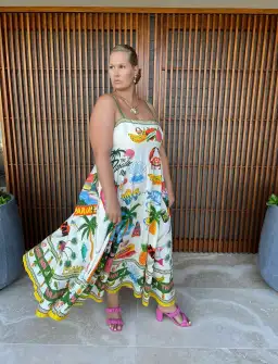 Alemais Paradiso Sundress in Multi Size AU 16 for rent on The Volte - image 1