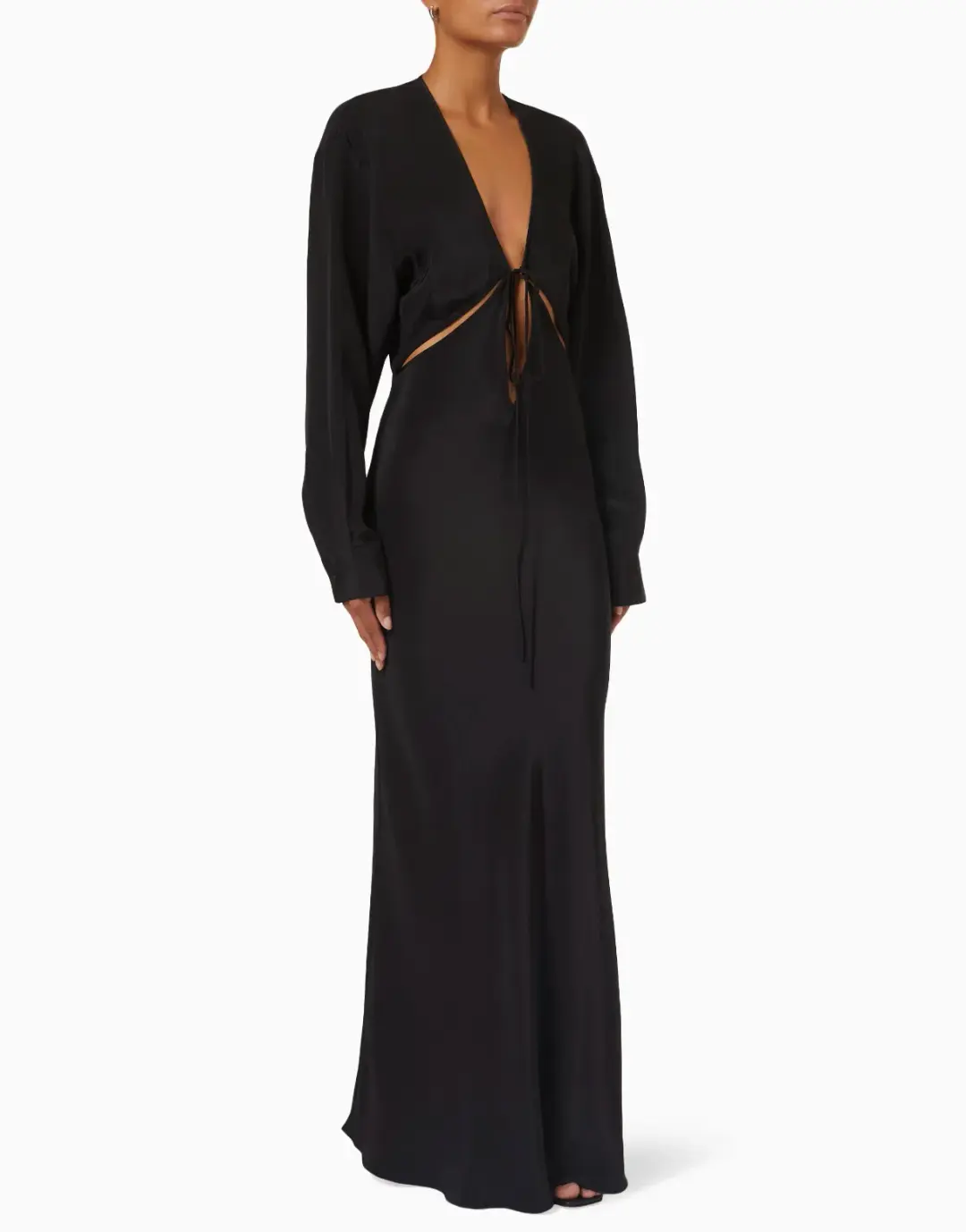 Christopher Esber Triquetra Maxi Dress Black Size 6 for rent on The Volte - main image