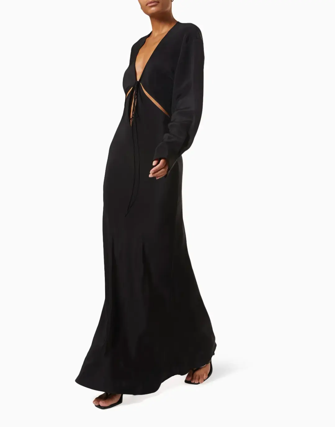 Christopher Esber Triquetra Maxi Dress Black Size 6 for rent on The Volte - main image