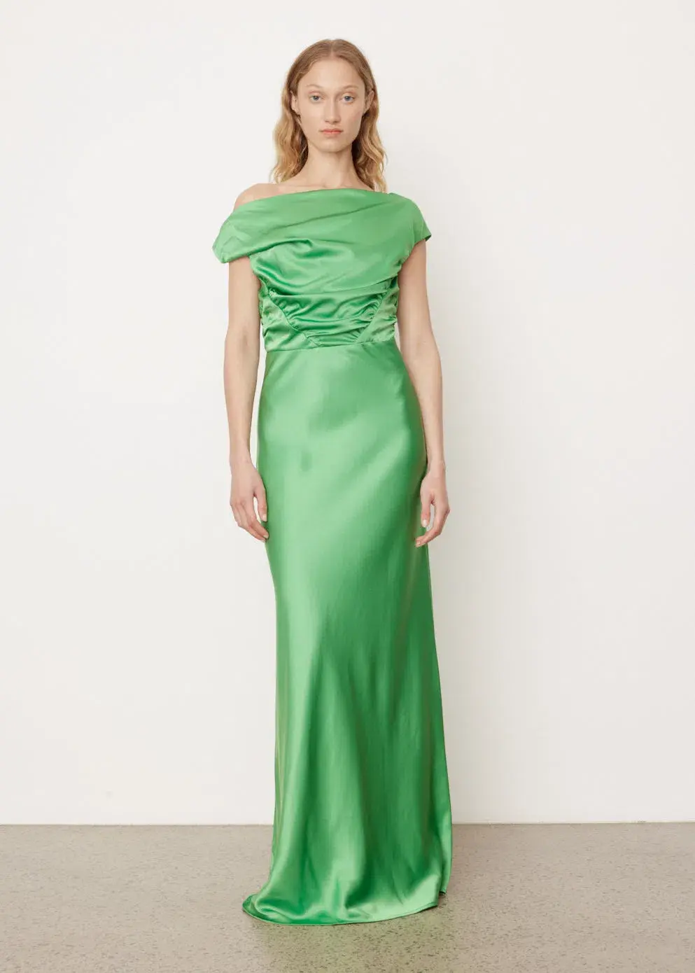 Paris Georgia Davie Dress in Basil Size XS / AU 6 for rent on The Volte - main image
