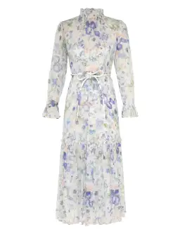 Zimmermann Natura Tubular Midi Dress Blue Garden Floral Size 4 / AU 16 for rent on The Volte - image 3