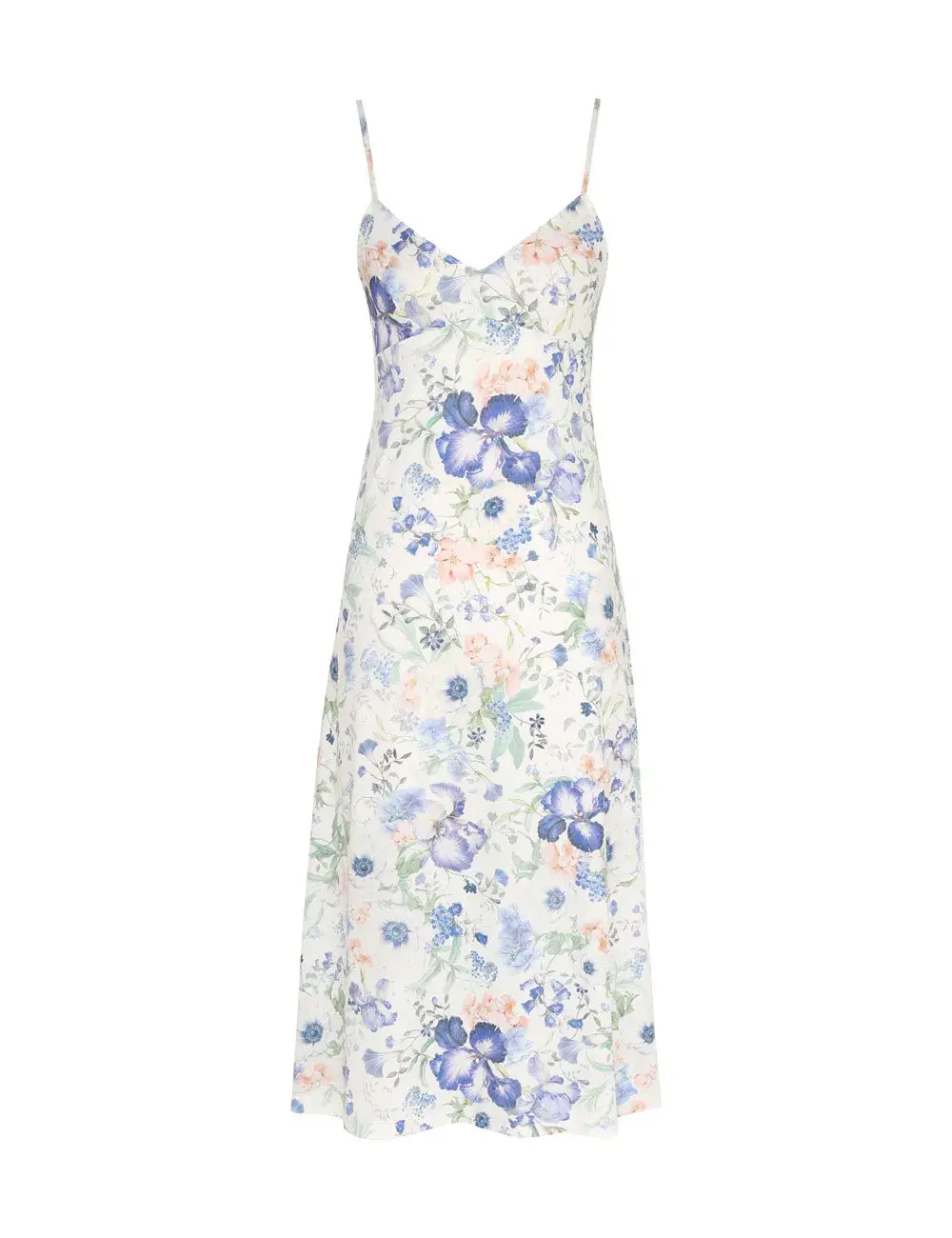 Zimmermann Natura Tubular Midi Dress Blue Garden Floral Size 4 / AU 16 for rent on The Volte - main image