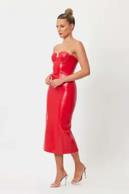 Bianca and Bridgett Kylie Midi Dress Red Size 6 for rent on The Volte - image 4