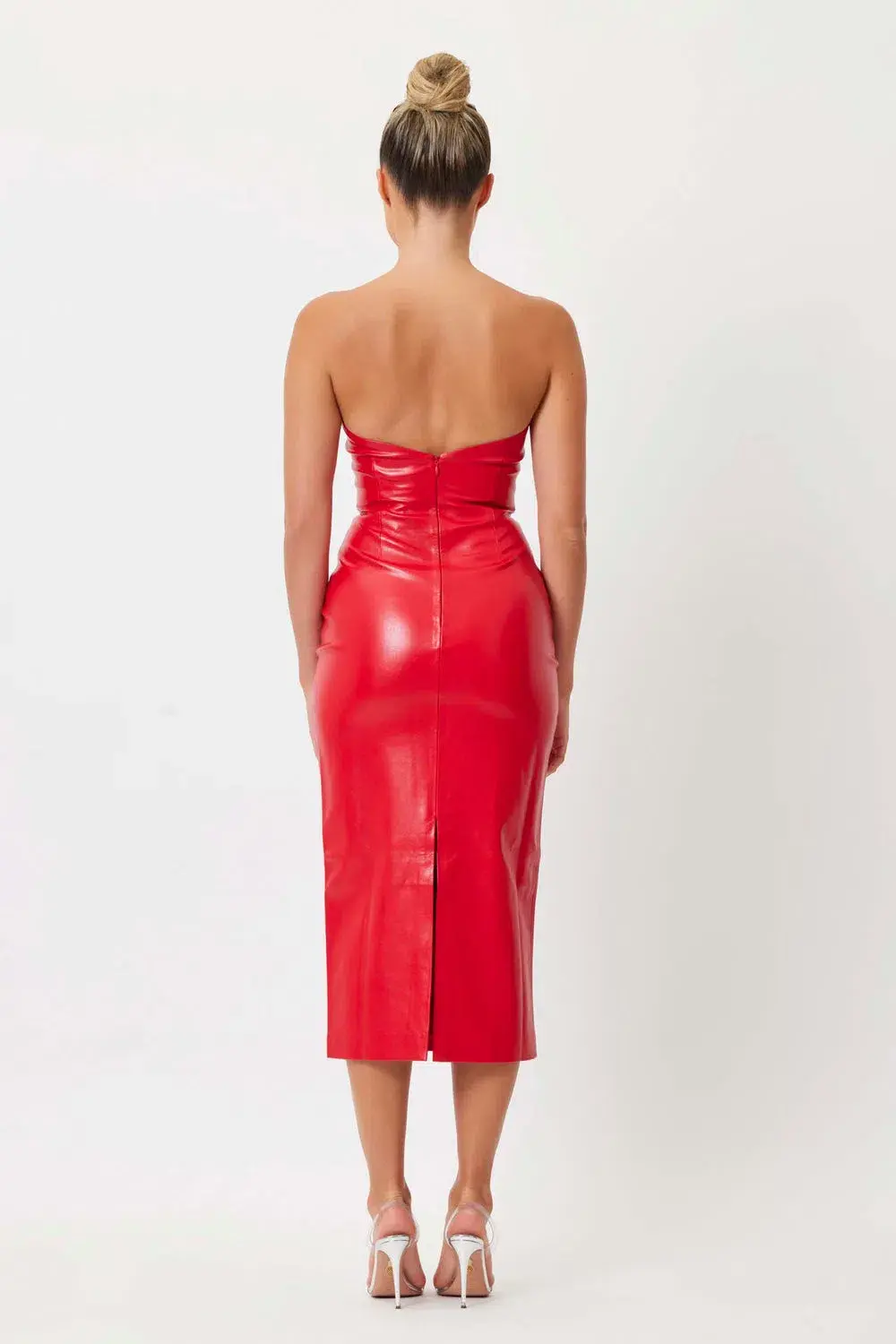 Bianca and Bridgett Kylie Midi Dress Red Size 6 for rent on The Volte - main image