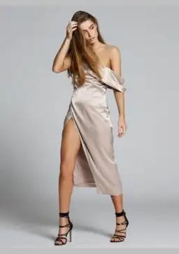 Maurie & Eve Noa Dress in Mushroom Size XS / AU 6 for rent on The Volte - image 1