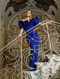 Rebecca Vallance Cora Gown Blue Size 8 for rent on The Volte - image 1