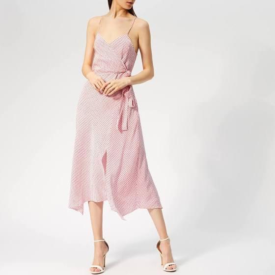 Bec & Bridge Love Sensation Wrap Dress Pink Size 6 for rent on The Volte - main image