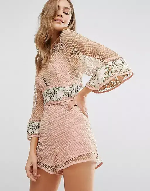 Alice McCall All Eyes On You Playsuit Antique Rose Size 4 for rent on The Volte - main image