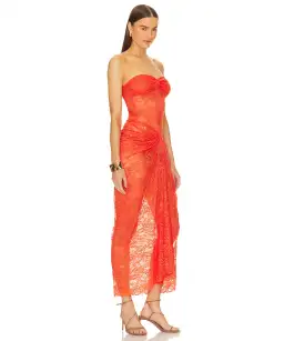 Natalie Rolt Naomi Dress Tangerine Size 1 / AU 8 for rent on The Volte - image 2