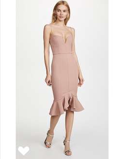 Nicholas Flip Hem Bra Bandage Dress in Nude Size 0 for rent on The Volte - image 2