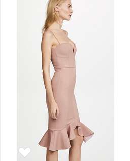 Nicholas Flip Hem Bra Bandage Dress in Nude Size 0 for rent on The Volte - image 1