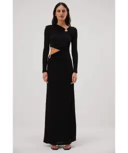 Misha Akari Floor Length Gown Black Size 6/XS for rent on The Volte - image 1