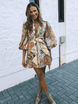 Zimmermann Brightside A-Line Mini Dress Batik Patch Size 0 / AU 8 for rent on The Volte - image 1