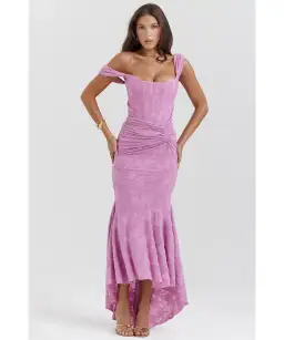 House Of CB Cesca Corset Rose Pink Dress XS / AU 6 for rent on The Volte - image 1