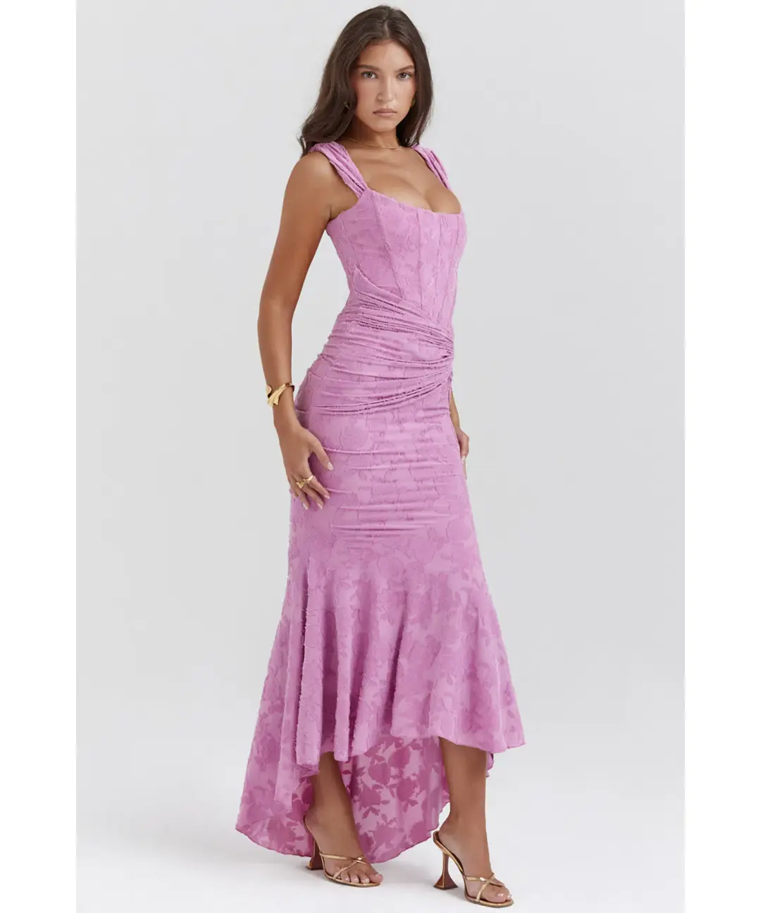 House Of CB Cesca Corset Rose Pink Dress XS / AU 6 for rent on The Volte - main image