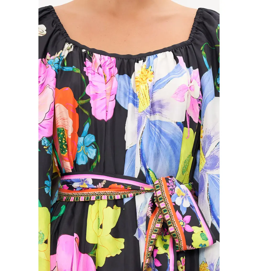 Camilla Gathered Flared Dress Away with the Fairies Print Size Medium / AU 12 for rent on The Volte - main image
