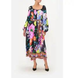 Camilla Gathered Flared Dress Away with the Fairies Print Size Medium / AU 12 for rent on The Volte - image 1